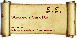Staubach Sarolta névjegykártya